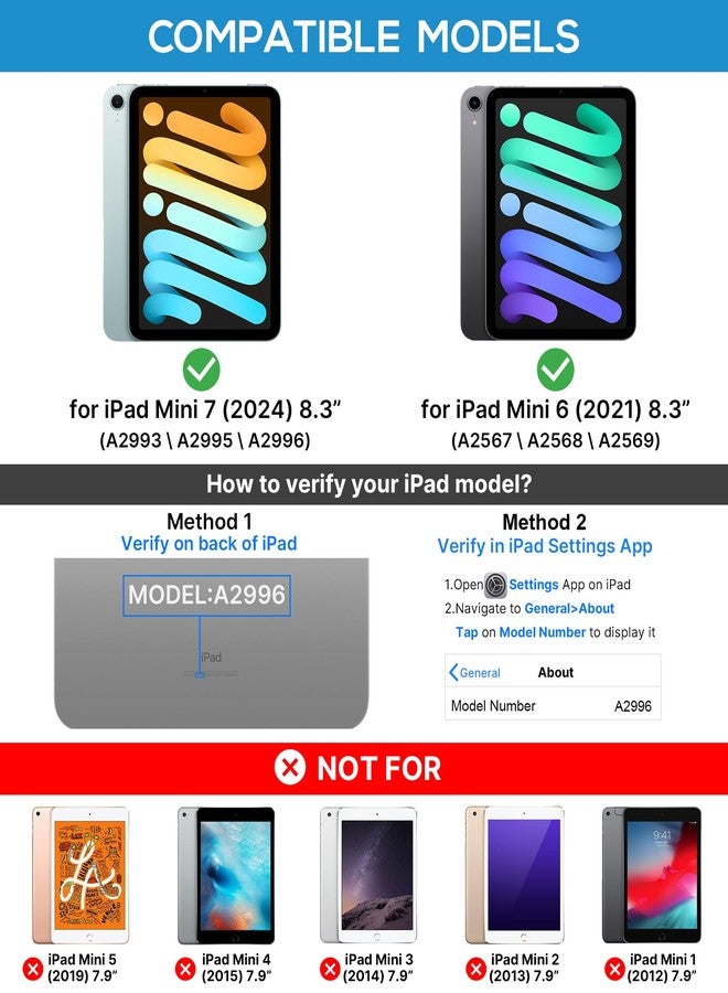 typecase غطاء لوحة مفاتيح من تايب كيس لجهاز آيباد ميني 7 (2024) وميني 6 (2021) - غطاء لاسلكي مع لوحة مفاتيح لجهاز آيباد ميني الجيل السابع والسادس 8.3 بوصة - غطاء لوحة مفاتيح بإضاءة خلفية 10 ألوان مع لوحة لمس - رمادي داكن - Image 2